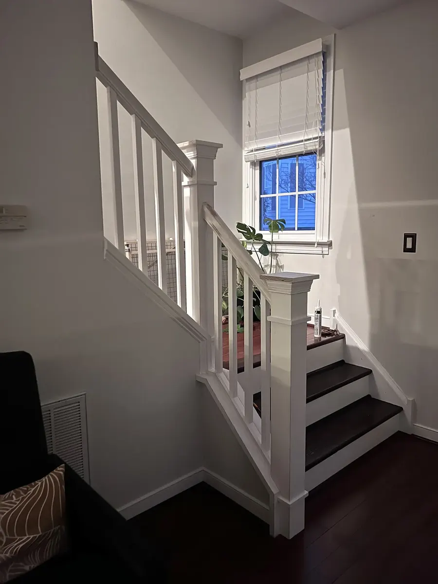 During photo 9 of the stair railing and baluster update