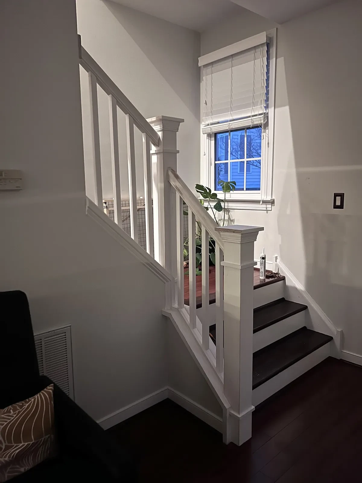 During photo 9 of the stair railing and baluster update