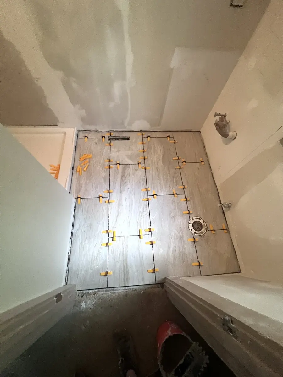 During photo 10 of the full bathroom renovation