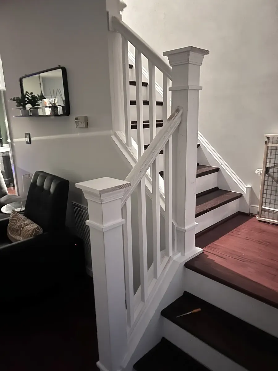 During photo 10 of the stair railing and baluster update