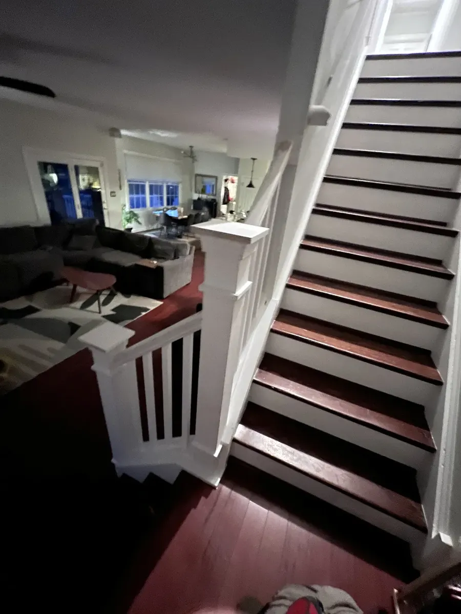 During photo 11 of the stair railing and baluster update