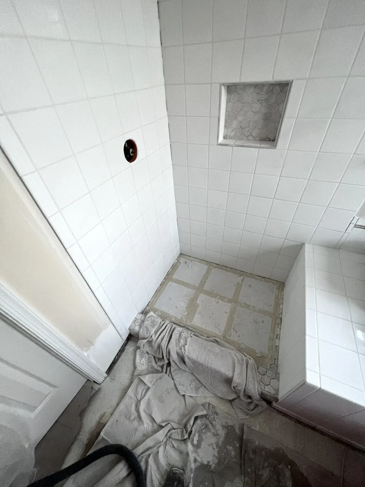 During photo 13 of the custom shower rebuild