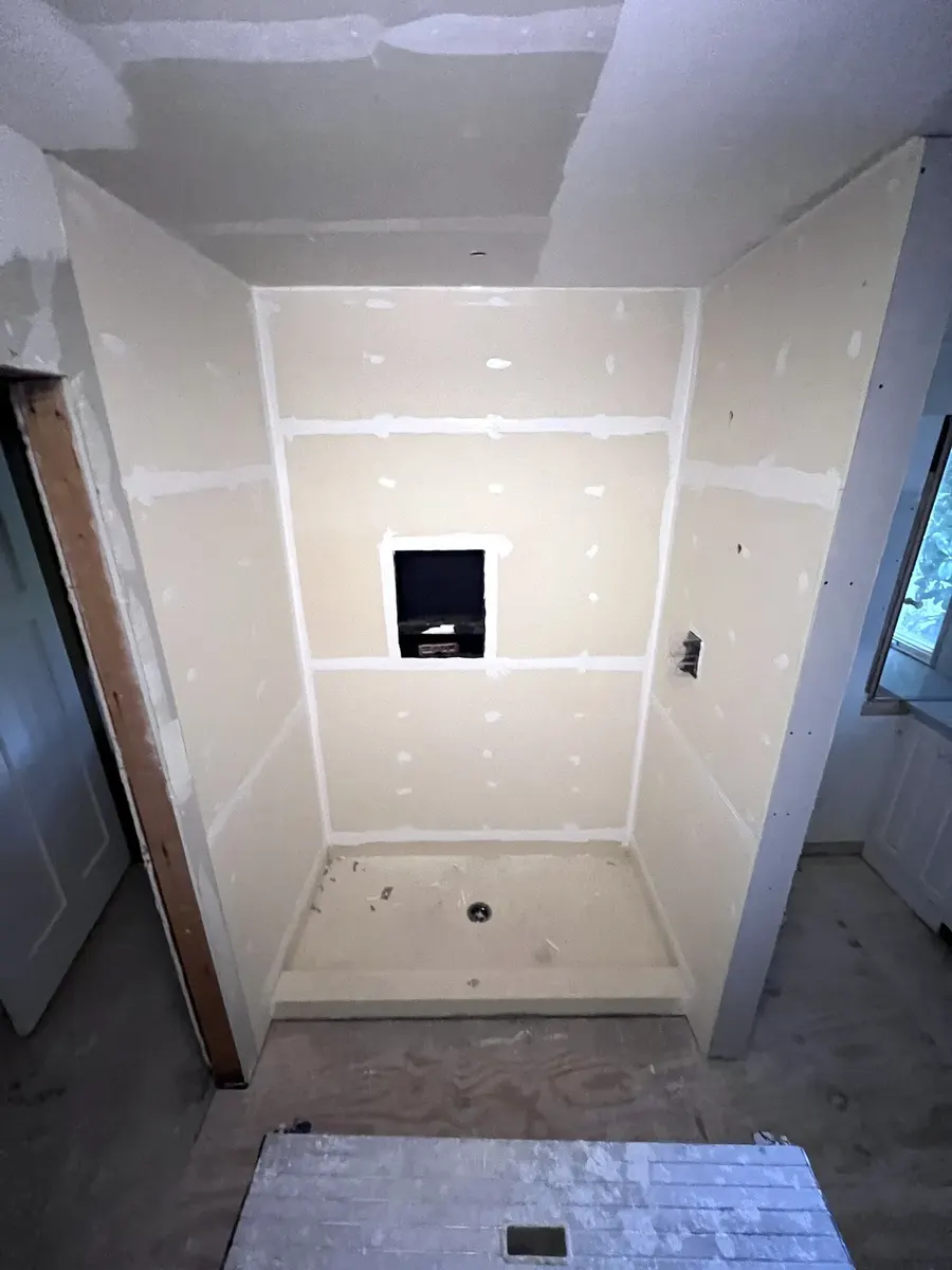 During photo 14 of the primary bathroom remodel