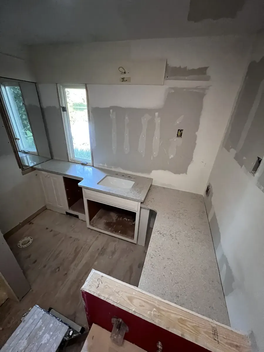 During photo 15 of the primary bathroom remodel