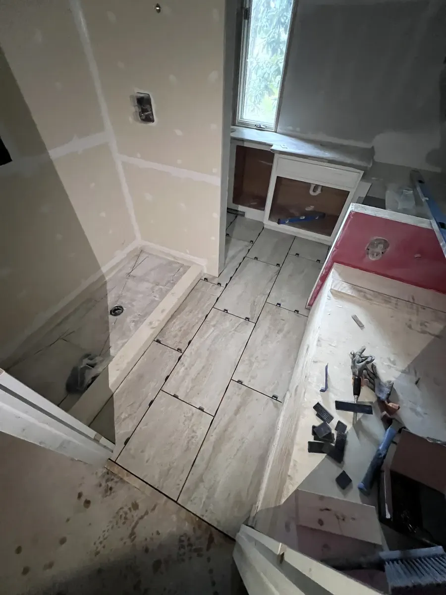 During photo 18 of the primary bathroom remodel