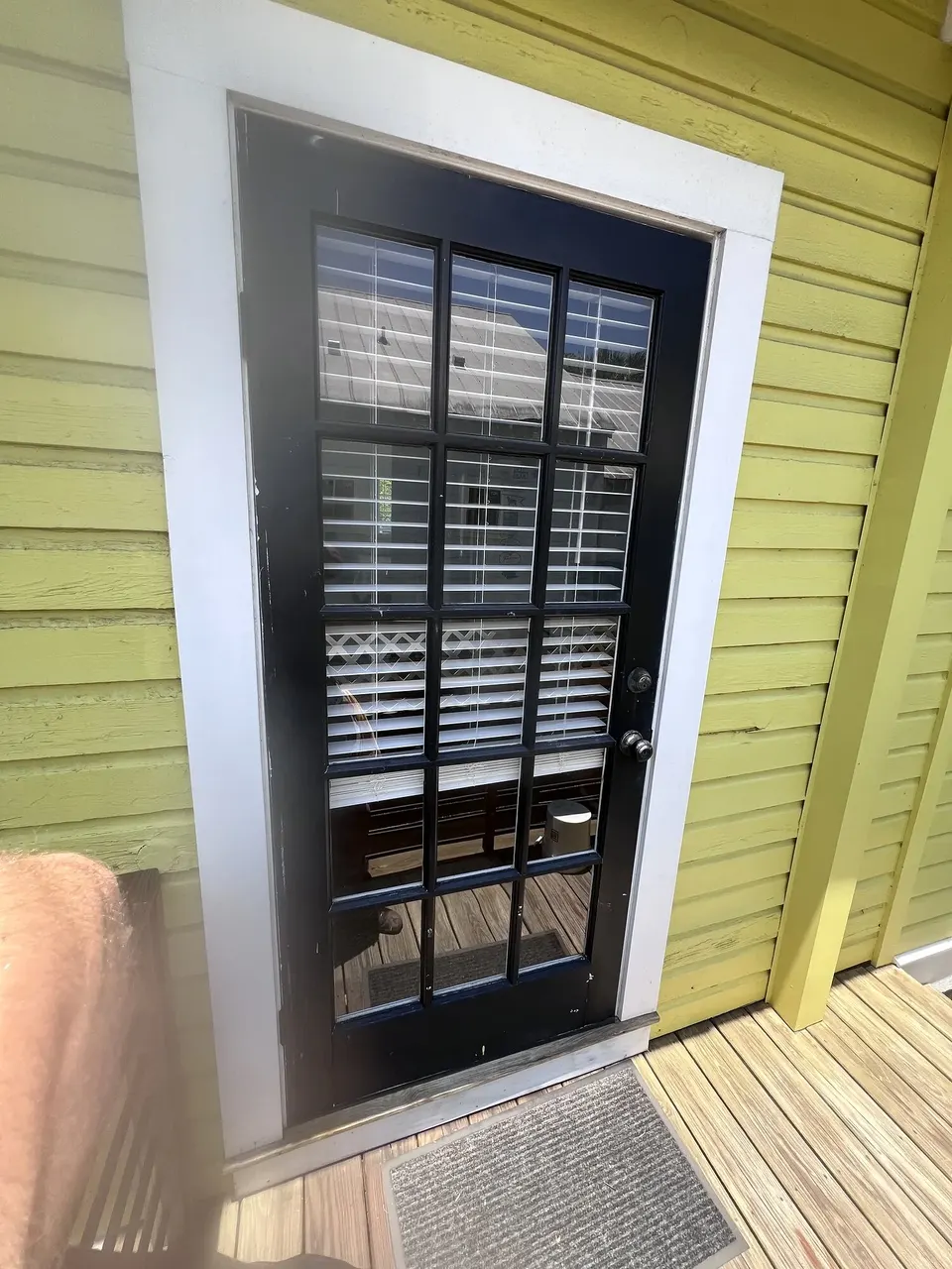 Original kitchen door before replacement