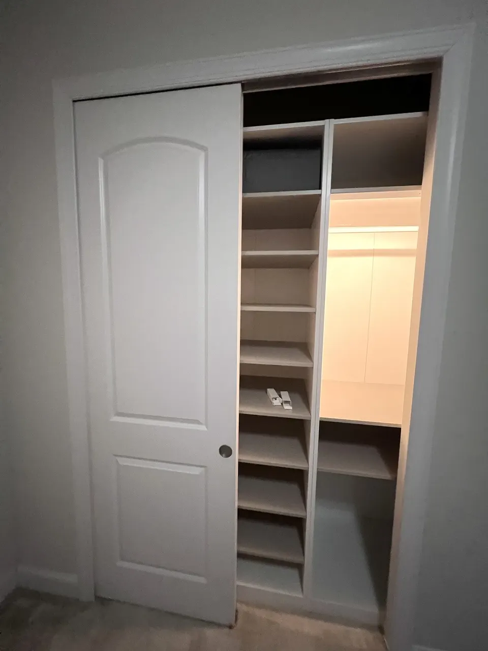 Finished PAX wardrobe fitted inside a closet opening
