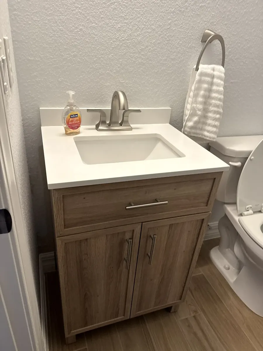 Half bath before the modern update