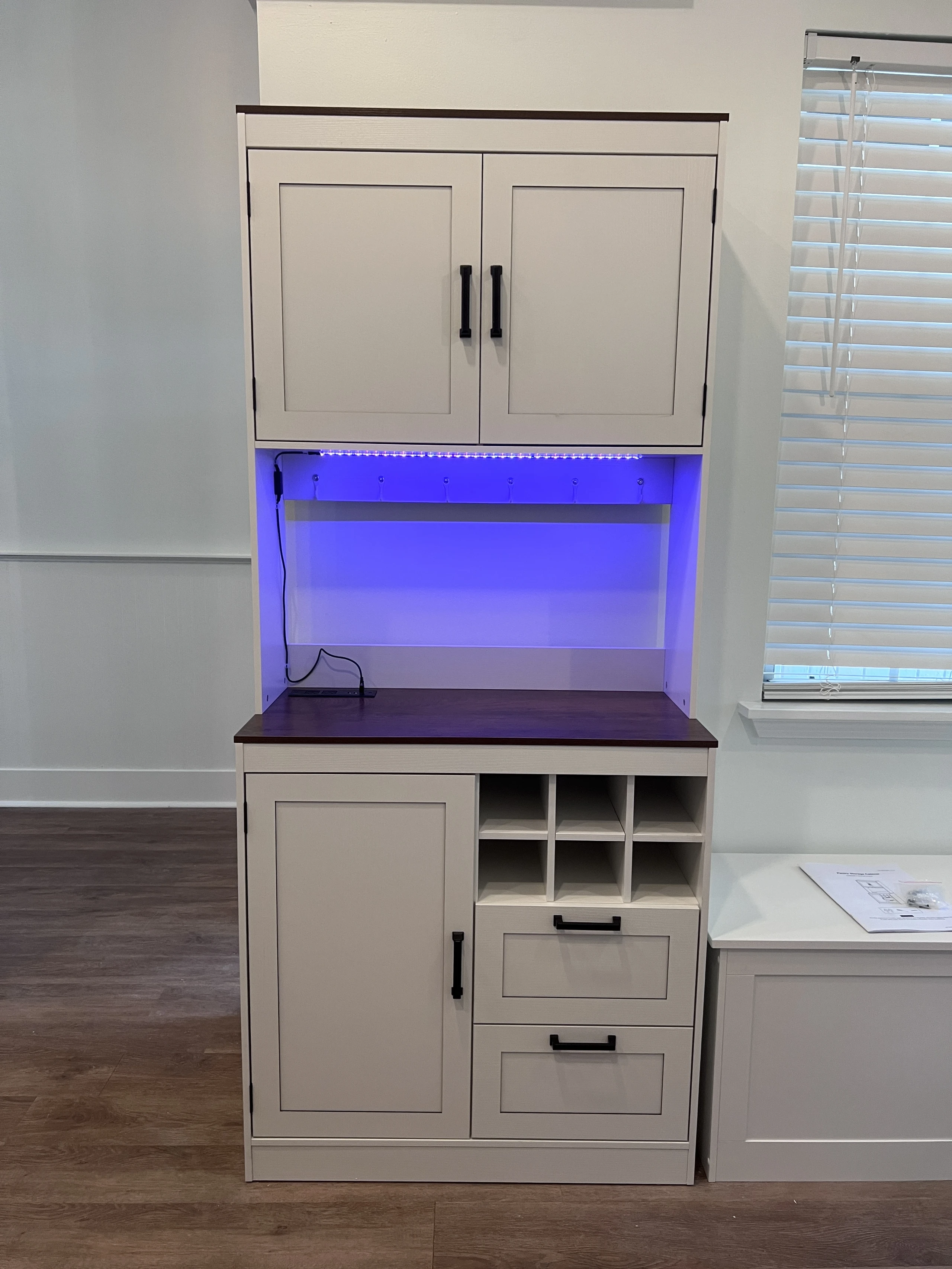 Coffee and wine bar assembly with lighting in Jacksonville, FL