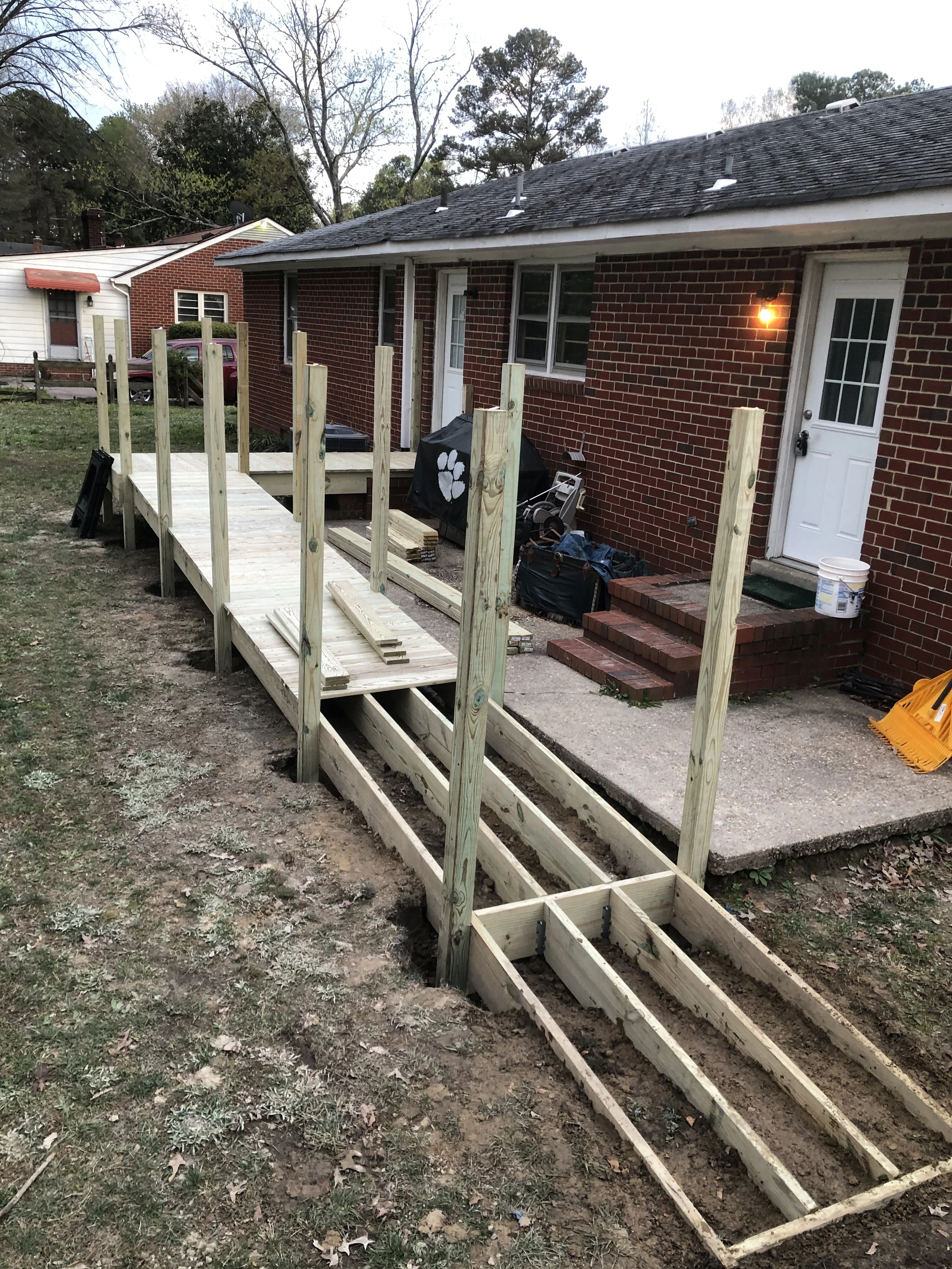 During photo 3 of the wheelchair ramp