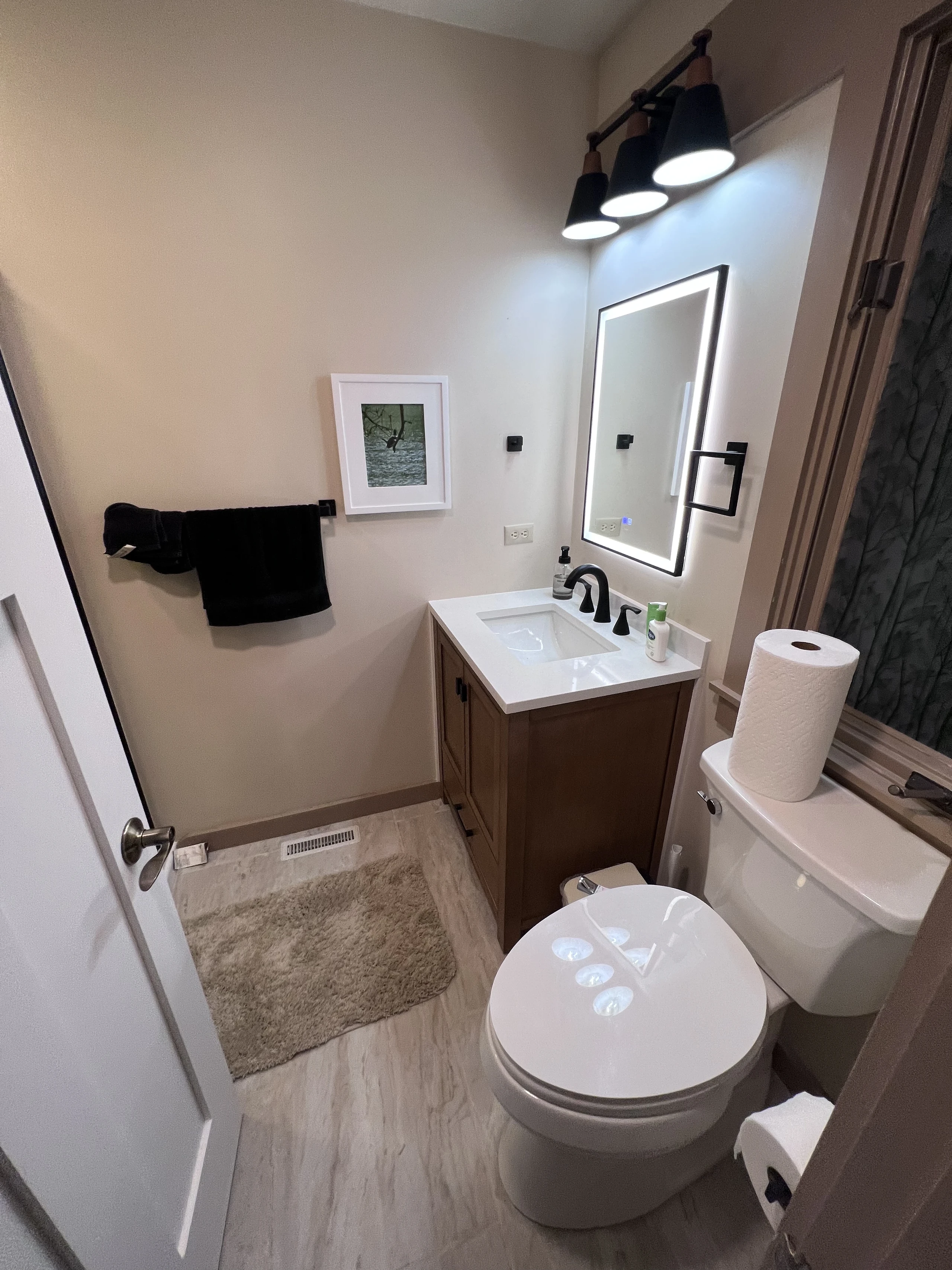 Completed full bathroom renovation