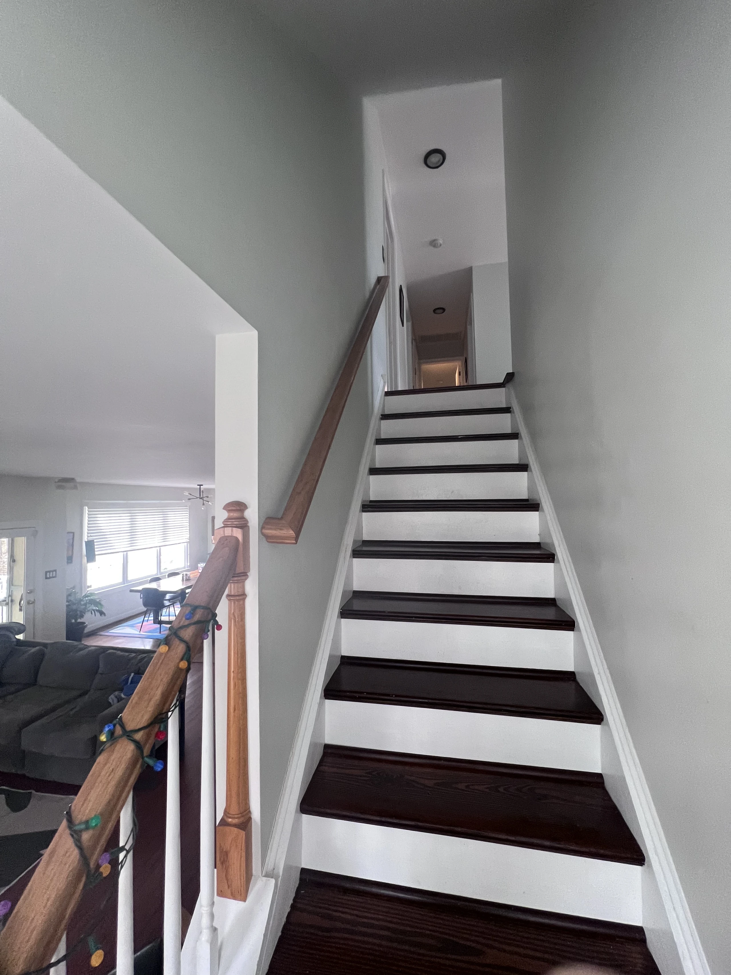 Before photo 3 of the stair railing and baluster update