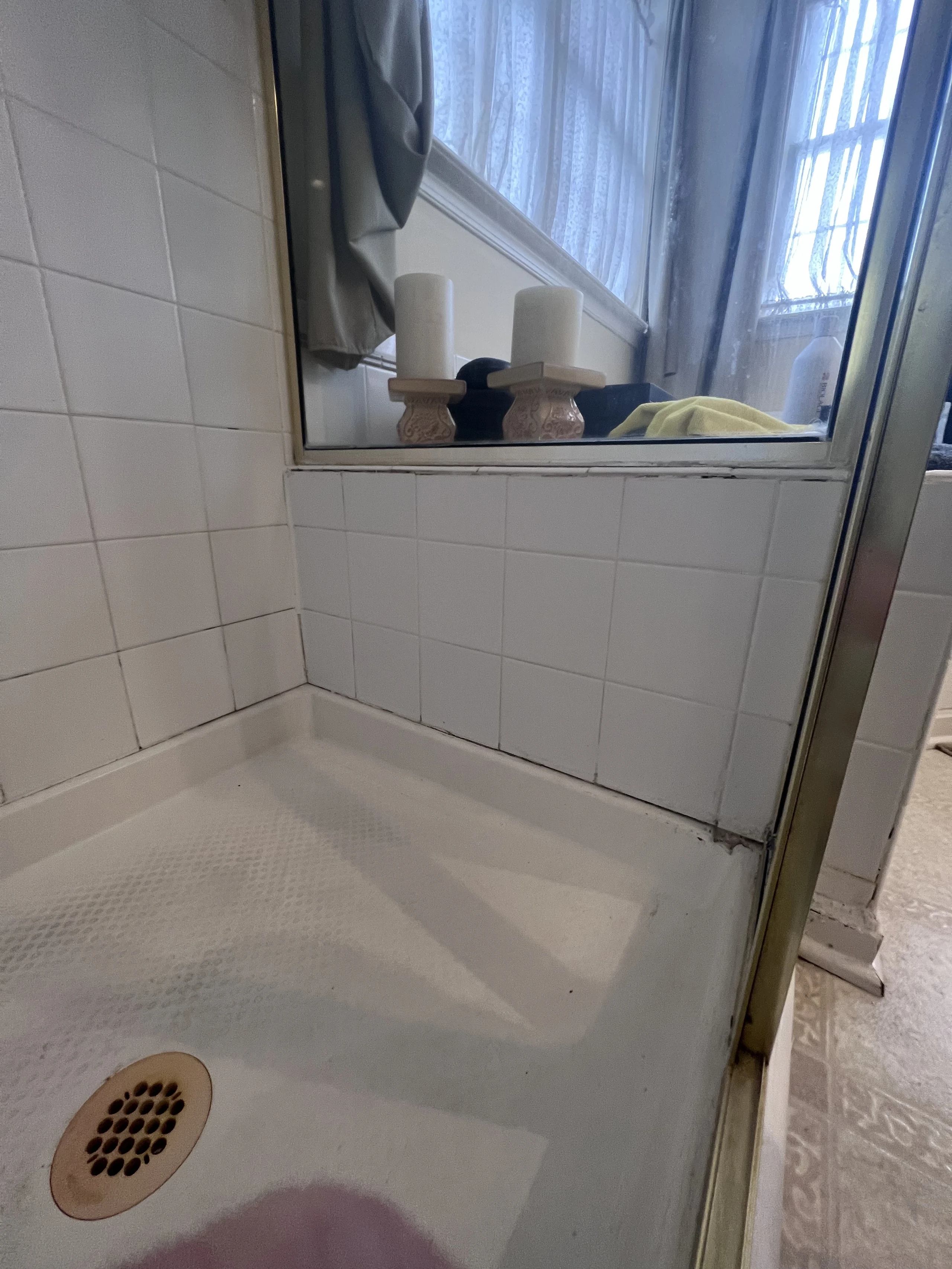 Before photo 3 of the custom shower rebuild