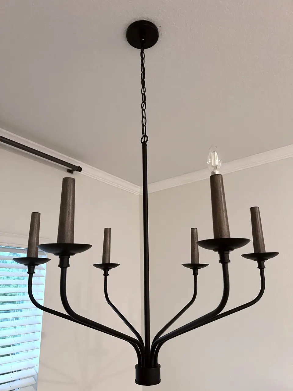 Second completed chandelier installation
